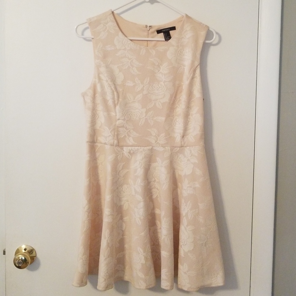 Beige rose dress